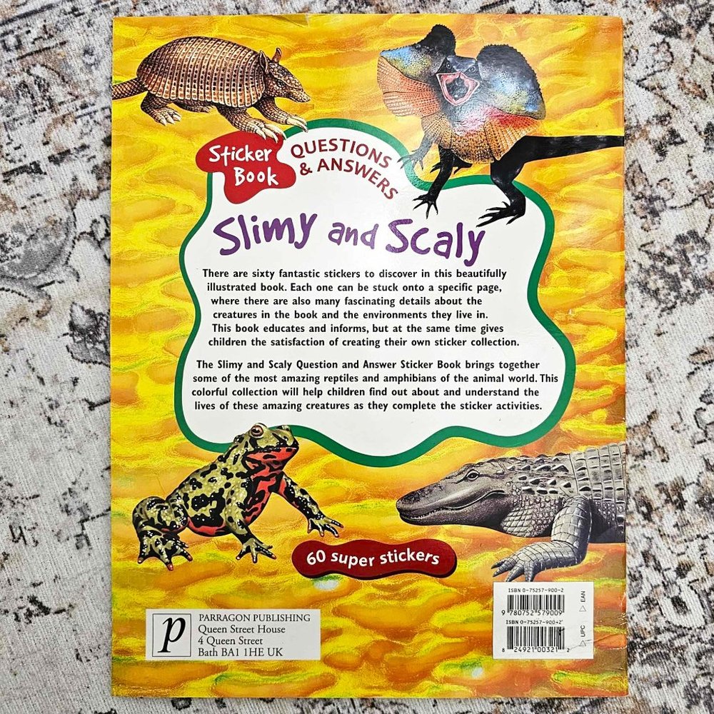 Set of 2 Children's Sticker Books. "Slimy & Scaly" and "Wet & Wild" . Softcover. - Picture 15 of 16